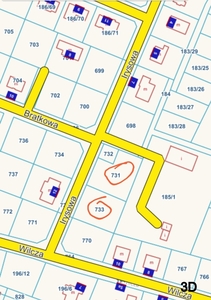 Ostatnia dziaka nr731 do sprzedaży na osiedlu przy ulicy Irysowej, Dołuje 972m²