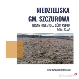 Niedzieliska gmina Szczurowa działka na sprzedaż 83 ar