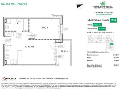 Nowe mieszkanie w Ciechocinku (M64)