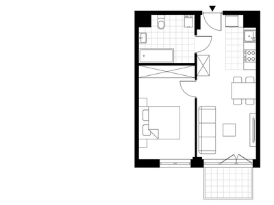 2-pokojowe mieszkanie 38m2 + balkon Bez Prowizji