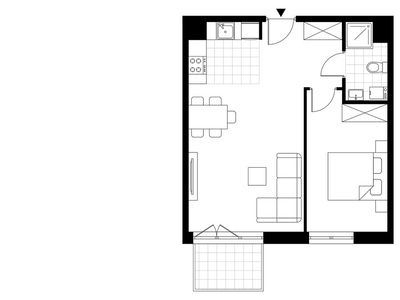 2-pokojowe mieszkanie 45m2 + balkon Bez Prowizji