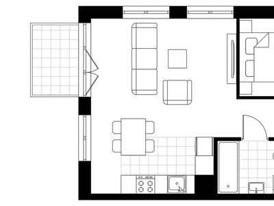 2-pokojowe mieszkanie 46m2 + balkon Bez Prowizji