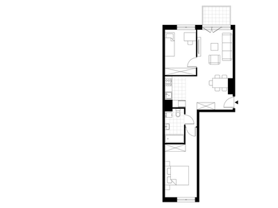 3-pokojowe mieszkanie 55m2 + balkon