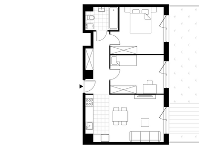 3-pokojowe mieszkanie 57m2 + ogródek