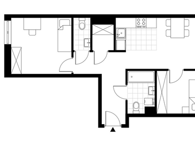 2-pokojowe mieszkanie 52m2 + loggia Bezpośrednio