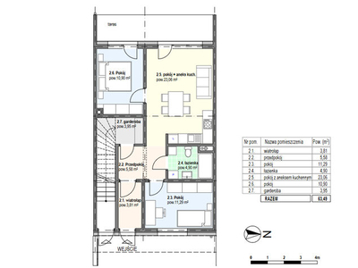 Mieszkanie na sprzedaż 63,49 m², parter, oferta nr 2254/7393/OMS