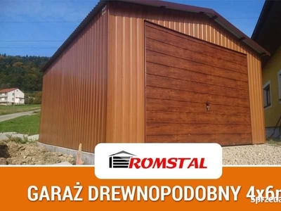 Garaż Blaszany Drewnopodobny - Garaże Blaszane - Romstal