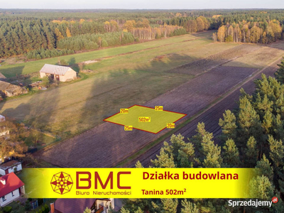 Ogłoszenie działka Tanina 502m2