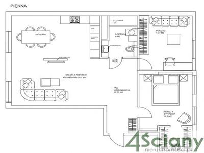 Mieszkanie do wynajęcia 3 pokoje Warszawa Śródmieście, 87 m2, 3 piętro