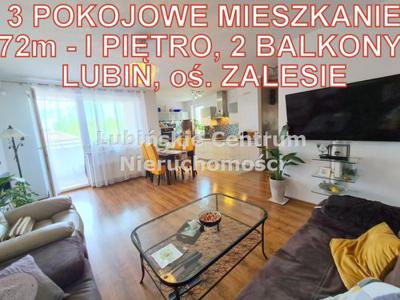 Mieszkanie na sprzedaż 3 pokoje lubiński, 72,68 m2, 1 piętro
