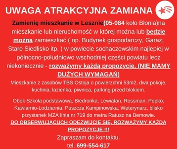 UWAGA ATRAKCYJNA ZAMIANA