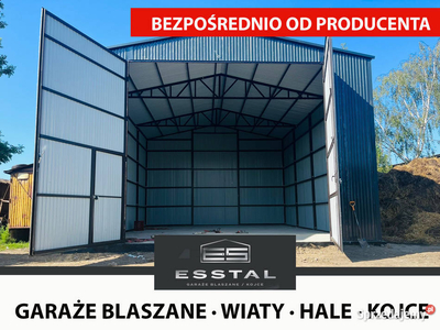 B34 GRAFITOWY Garaż Blaszany | Wysokie ściany | Wiaty , Hale | - ESSTAL