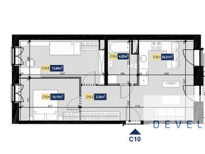 Apartament przy Parku Śląskim 53.55 m2