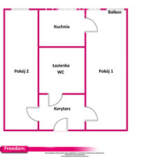 2-pokojowe mieszkanie 48,5m2- os. Zamłynie