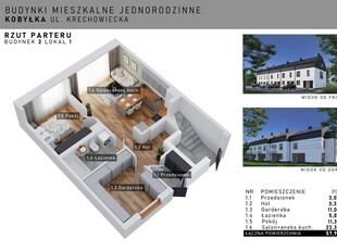 Mieszkanie 57,96 m2 ogródek i 2m postojowe