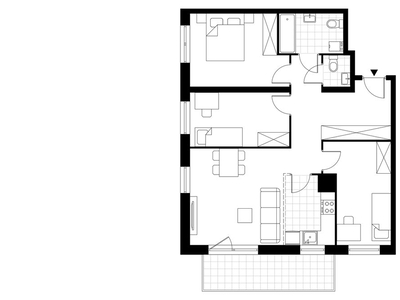 3-pokojowe mieszkanie 56m2 + balkon Bezpośrednio