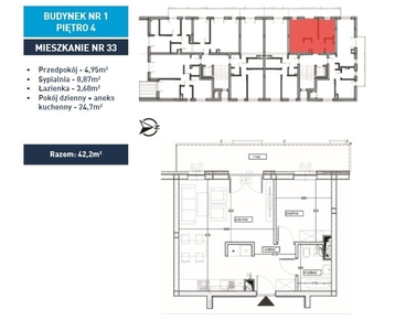 42.20m2, Drabinianka, klucze grudzień 2023