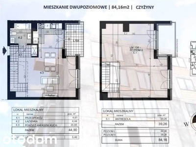 dwupoziomowe|2 łazienki|Czyżyny/ok M1|park|0%|Eng