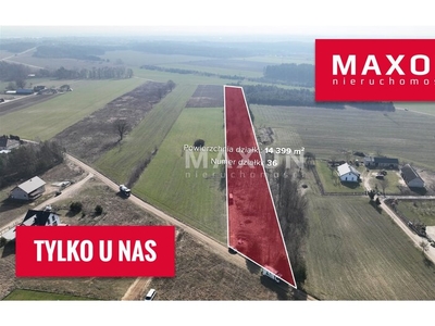 Działka na sprzedaż 14 399,00 m², oferta nr 745/GI/MAX