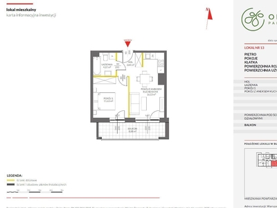 Mieszkanie 2 pokoje 36,61m2 duży balkon, garaż