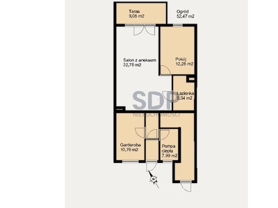 Mieszkanie na sprzedaż 74,54 m², parter, oferta nr 32880