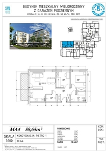 3-pokojowe mieszkanie 52m2 + balkon