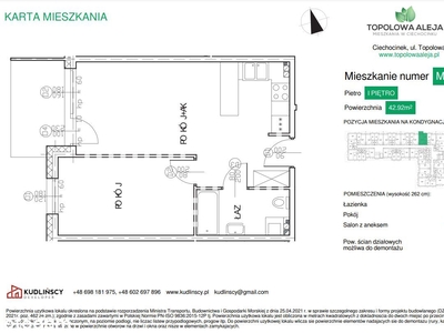 Nowe mieszkanie w Ciechocinku (M41)