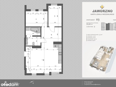 Nowe, trzypokojowe mieszkanie | 72,20 m² |Jaworzno