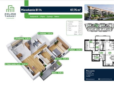 4-pokojowe mieszkanie 72m2 + balkon Bezpośrednio