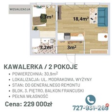 OKAZJA Kawalerka/2 pokoje Wyżyny Bydgoszcz