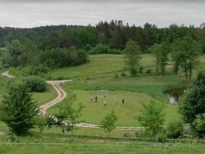 teren inwetycyjny z linią brzegową Mazury