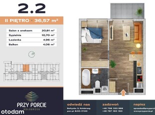 Przy Porcie - etap II | mieszkanie 2-pok. | M2.2