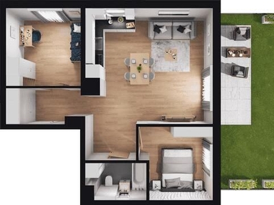 Mieszkanie 3 pokoje | 58,65m² | II-piętro | Balkon