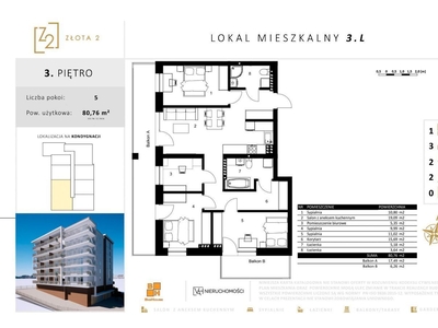 Złota 2 | 3L - 80,76 m2