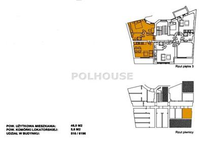 Mieszkanie na sprzedaż 2 pokoje Bydgoszcz, 46 m2, 3 piętro