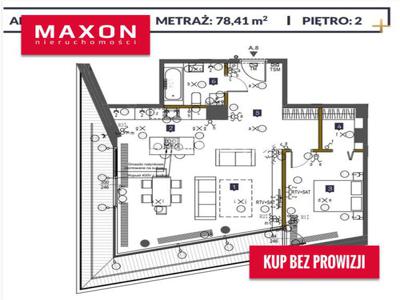 Mieszkanie na sprzedaż 2 pokoje Zegrze Południowe, 78,41 m2, 2 piętro