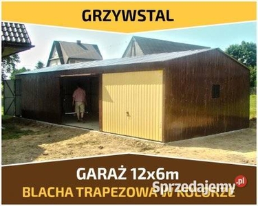 Garaż Blaszany 12x6 | Garaże Blaszane| Wiata| Hala - GRZYWSTAL