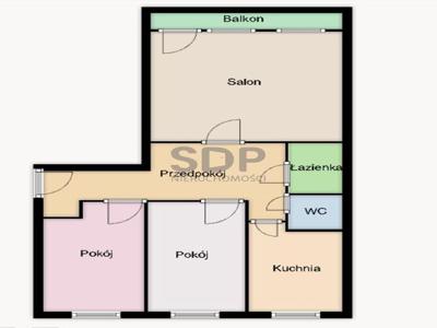 Mieszkanie na sprzedaż 3 pokoje Wrocław Krzyki, 62,50 m2, 10 piętro