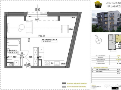 Mieszkanie 37.15m2 1-pok Poznań