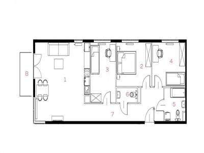 Przestronne mieszkanie 86 m2 4pokoje Prądnik Biały