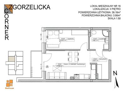 Zgorzelicka Corner M16 | 39,16m²