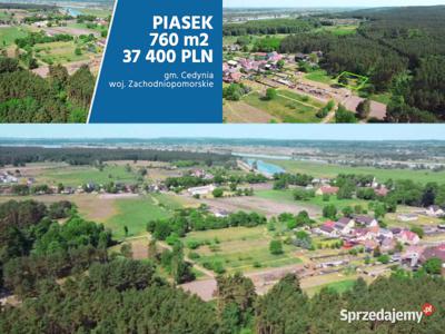 Działka pod zabudowę 760m2 Piasek, las, rzeka Odra