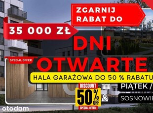 2 pokoje + dni OTWARTE hala/komórka 50% + BONUS