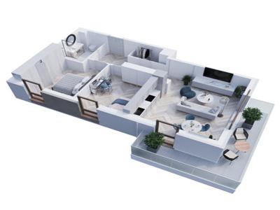 Mieszkanie 62,02 m², piętro 4, oferta nr B9.M19
