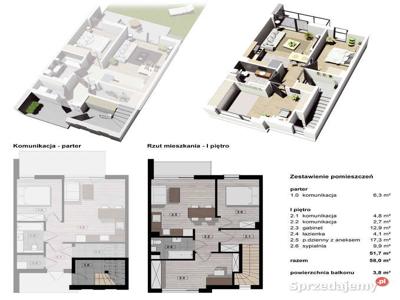 Sprzedam mieszkanie o pow. 58m2 Rzeszów