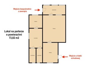 74 m2 w klimatycznej kamienicy | dwa wejścia