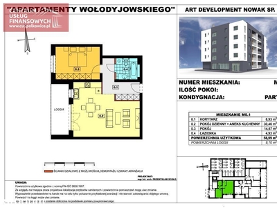 Deweloperskie-58,99 m2 -2 pok- Wołodyjowskiego, Po