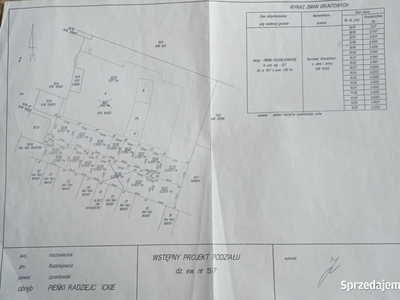 Działka budowlana Kamionka gm. Radziejowice