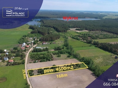 Wydmusy-WYKROT działka 4500m2