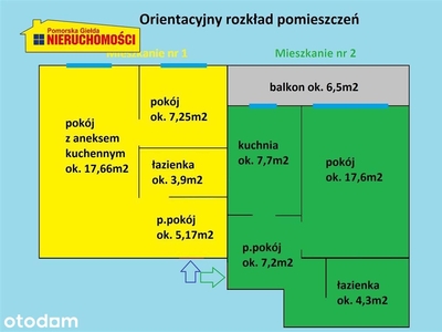 Mieszkanie podzielone na dwa